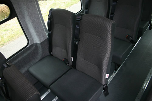 Semi-high back seat, trimmed in cloth and vinyl, no headrest - Minibus Options Semi-high back seat, trimmed in cloth and vinyl, no headrest