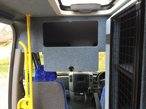 Stowage over the driver uses some ‘dead’ space but can obscure view by passengers