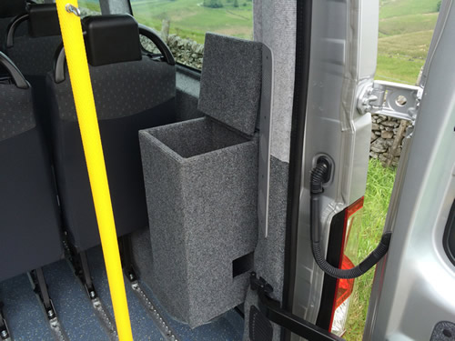 Lidded stowage for restraint systems and other small items