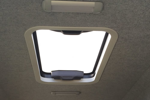 Coach style roof vents provide extra light as well as fresh air - Minibus Options Coach style roof vents provide extra light as well as fresh air
