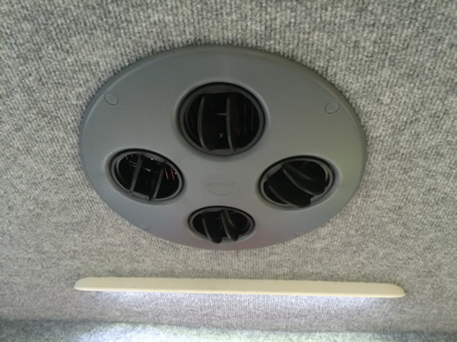 Electric blown-air fan units like this are simple and effective - Minibus Options Electric blown-air fan units like this are simple and effective
